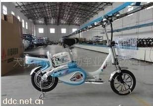 艾捷森14寸简易时尚蓝色电动自行车