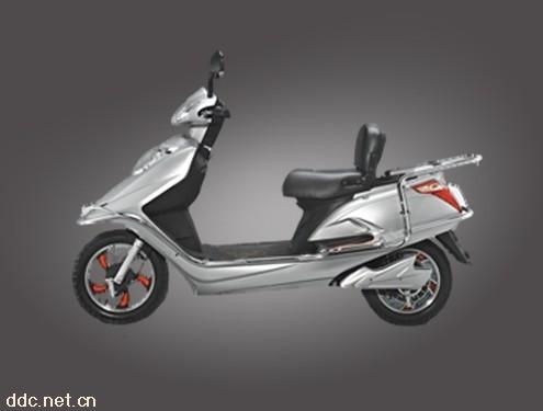 现代48V500W银色款豪华电动摩托车