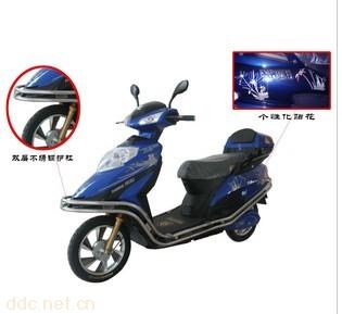 上海君都蓝色赛威电动摩托车