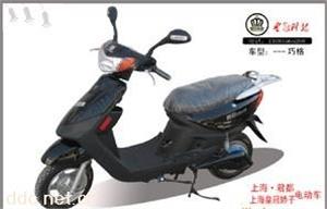上海君都500W巧格黑色电动摩托车