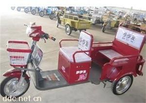 步步发350W大折叠红色电动三轮车