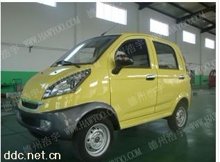 浩驰黄色4座轻型电动汽车