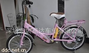 地王粉色锂电池电动自行车