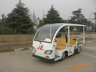 静力白色4座电瓶游览观光车