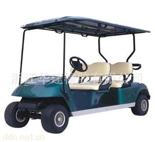 华建4座蓝色电动高尔夫球车