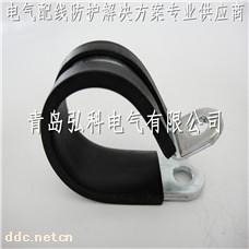 山东连胶条式管夹，青岛弘科