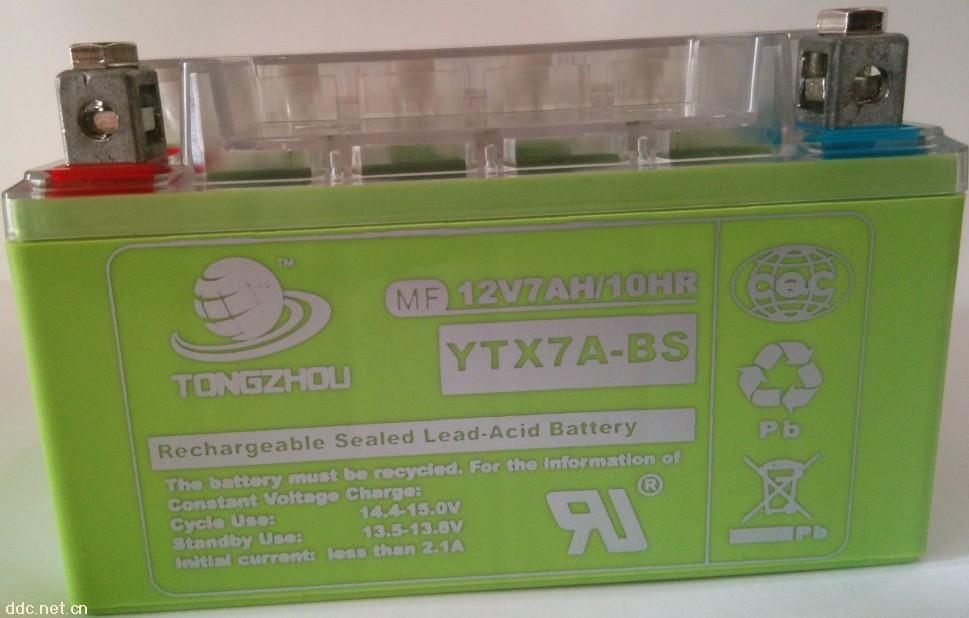 YTX7-BS（12V7AH)彩色摩托车铅酸胶体蓄电池