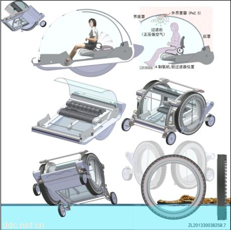 防水两栖电动车