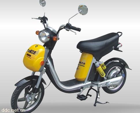 安骑三号黄色电动摩托车