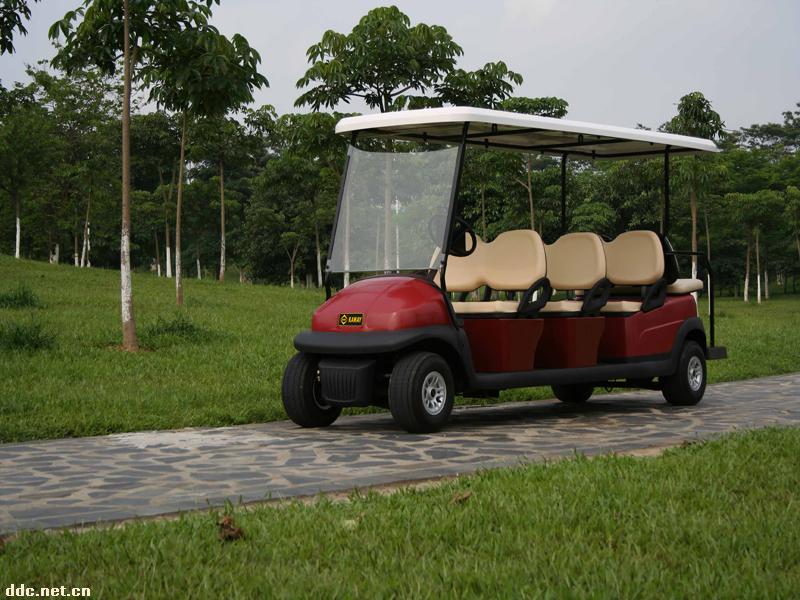 卡威8座白色电动高尔夫球车