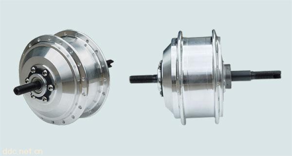 锂电池电动车用无刷有齿后驱碟刹外变速小高速辐条电机