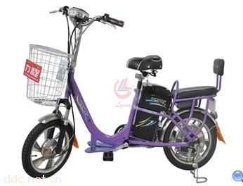 广州36V花蝶紫色简易电动自行车TDR-1613Z