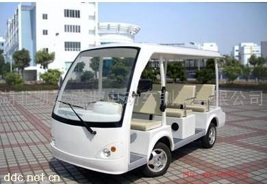 凯龙盛世8座蓝白色公园景区电动观光游览车