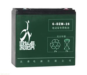 聚能虎6-DZM-28电动车铅酸蓄电池