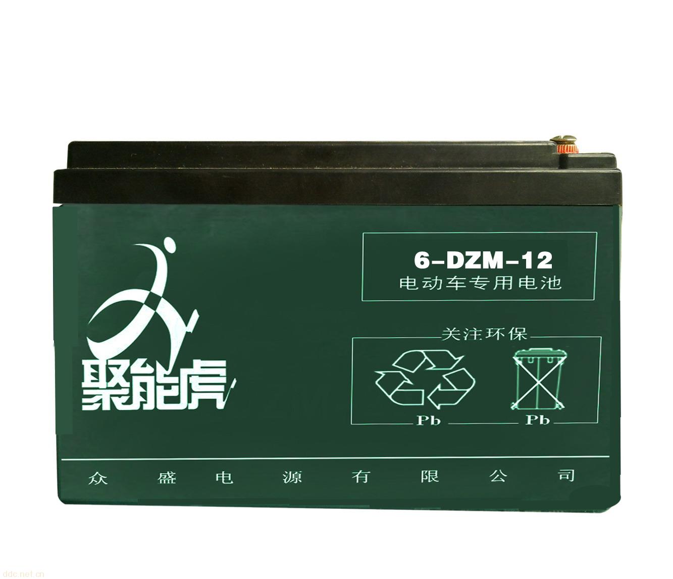 聚能虎6-DZM-12电动车铅酸蓄电池
