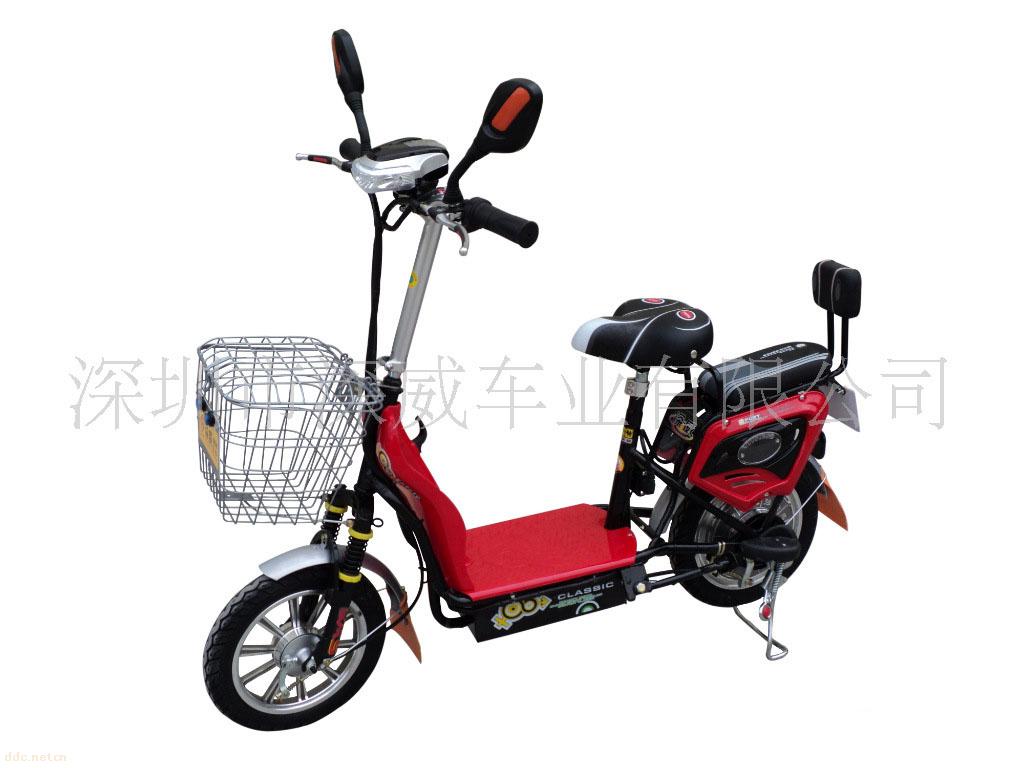 深威16寸350W红色小QQ电动自行车