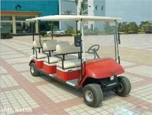 华信红色6座电动会所车