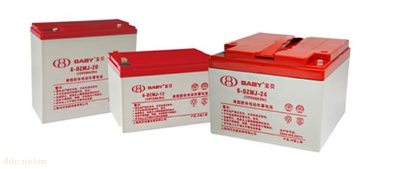 上海鸿贝电源系统6-DZMJ高能电动车专用胶体蓄电池