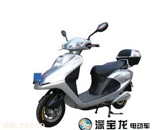 深宝龙350W银色优雅电动摩托车