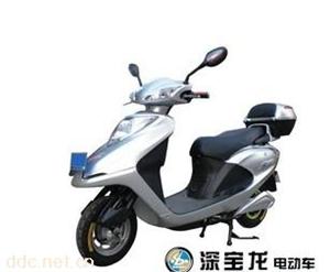 深宝龙350W银色优雅电动摩托车