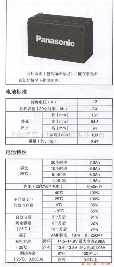 松下蓄电池、松下电池、松下电动