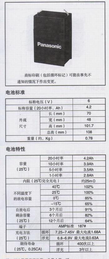 松下电动自行车蓄电池、松下电动